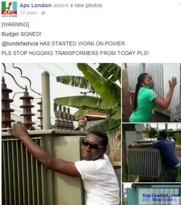 See this hilarious reaction to the signing of the 2016 budget by APC